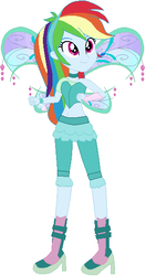 Size: 306x578 | Tagged: safe, artist:selenaede, artist:user15432, rainbow dash, fairy, human, equestria girls, g4, aisha, base used, believix, belly button, clothes swap, crossover, fairies are magic, fairy wings, headband, humanized, layla, midriff, rainbow s.r.l, solo, winged humanization, wings, winx club