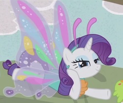 Size: 1060x891 | Tagged: safe, screencap, rarity, pony, forever filly, g4, glimmer wings, rarifly (costume)