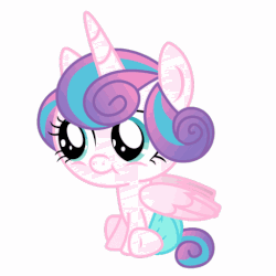Size: 512x512 | Tagged: safe, artist:darkgloones, princess flurry heart, alicorn, pony, g4, animated, baby, cute, diaper, female, flurrybetes, gif, mare, simple background, solo, white background