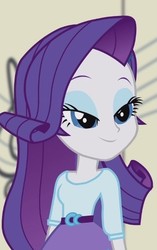 Size: 327x521 | Tagged: safe, screencap, rarity, equestria girls, g4, my little pony equestria girls: rainbow rocks, pinkie on the one, clothes, cropped, female, lidded eyes, skirt, solo