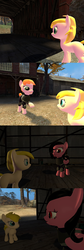 Size: 1400x4184 | Tagged: safe, artist:soad24k, oc, oc only, oc:chipper leaf, oc:copper, oc:rin, pony, 3d, cyoa, cyoa:filly adventure, female, filly, gmod, high res, mare