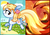 Size: 1709x1201 | Tagged: safe, artist:amberpone, oc, oc only, oc:crystal summer, pegasus, pony, unicorn, blue, blue eyes, commission, cute, cutie mark, digital art, eyebrows, fanart, female, filly, fire, flower, food, grass, horn, long tail, magic, mane, mare, orange, original character do not steal, paint tool sai, painttoolsai, pink, red, running, smiling, spell, tail, white, yellow