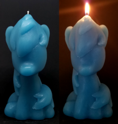 Size: 2475x2613 | Tagged: safe, artist:fire-n-fluff, rainbow dash, pony, g4, candle, craft, high res, irl, photo