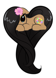 Size: 1200x1667 | Tagged: safe, artist:nimaru, oc, oc only, oc:luau, earth pony, pony, female, heart pony, mare, prone, simple background, solo, transparent background