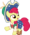 Size: 11029x12860 | Tagged: safe, artist:jhayarr23, apple bloom, earth pony, pony, g4, on your marks, absurd resolution, adorabloom, clothes, cute, female, filly, hat, mare, open mouth, simple background, solo, transparent background, vector