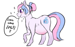 Size: 1280x800 | Tagged: safe, artist:dolly, oc, oc only, oc:bundle joy, earth pony, pony, /mlp/, belly button, female, mare, outie belly button, pregnant, solo