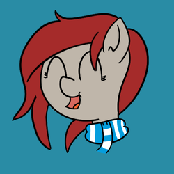 Size: 500x500 | Tagged: safe, artist:velvet rose, oc, oc only, oc:ponepony, pony, clothes, cute, scarf, simple background