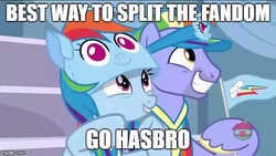 Size: 595x335 | Tagged: safe, edit, edited screencap, screencap, bow hothoof, windy whistles, pegasus, pony, g4, parental glideance, female, image macro, male, mare, meme, rainbow's parents rate everything 10/10, stallion