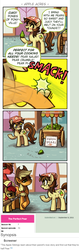 Size: 571x1803 | Tagged: safe, artist:emlan, apple bloom, applejack, big macintosh, granny smith, oc, oc:pear blossom, earth pony, pony, g4, the perfect pear, 4koma, apple family, apple mafia, apple siblings, appul, baseball bat, cart, comic, dark comedy, food, freckles, harsher in hindsight, hat, hilarious in hindsight, intimidating, irony, italian, mafia, male, misspelling, pear, ponyville, punch, scared, scary, stall, stallion, sweat, that pony sure does hate pears, this will end in pain, wrong neighborhood