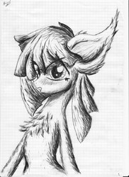 Size: 2552x3508 | Tagged: safe, artist:ap0st0l, oc, oc only, pony, coal, high res, lined paper, solo, traditional art