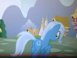 Size: 1440x1080 | Tagged: safe, screencap, trixie, pony, unicorn, all bottled up, g4, butt, female, mare, plot, solo, youtube