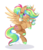 Size: 1024x1195 | Tagged: safe, artist:pvrii, oc, oc only, oc:hibiscus mist, pegasus, pony, ear piercing, earring, female, flying, jewelry, looking at you, mare, multicolored hair, piercing, simple background, smiling, solo, spread wings, transparent background, wings