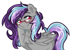 Size: 863x602 | Tagged: safe, artist:silvah-chan, artist:sketchyhowl, oc, oc only, oc:sketchy howl, pegasus, pony, female, glasses, mare, simple background, solo, transparent background