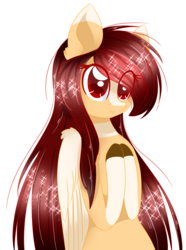 Size: 1024x1378 | Tagged: safe, artist:php146, oc, oc only, oc:yeri, pegasus, pony, colored pupils, colored wings, eye clipping through hair, female, mare, simple background, solo, transparent background