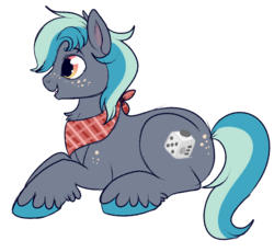 Size: 879x810 | Tagged: safe, artist:lulubell, oc, oc only, oc:fidget, earth pony, pony, bandana, male, solo, stallion, unshorn fetlocks