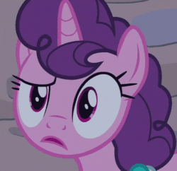 Size: 544x526 | Tagged: safe, screencap, sugar belle, pony, unicorn, g4, hard to say anything, animated, confused, cropped, cute, emotional spectrum, female, gif, smiling, solo, sugarbetes, varying degrees of want