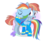 Size: 960x780 | Tagged: safe, artist:dm29, rainbow dash, windy whistles, pegasus, pony, g4, bouquet, clothes, hug, mother and daughter, mother's day, uniform, wonderbolts uniform