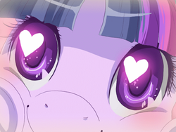 Size: 1024x768 | Tagged: safe, artist:loyaldis, twilight sparkle, g4, close-up, cute, cuteness overload, heart, heart eyes, twiabetes, wingding eyes