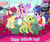 Size: 940x788 | Tagged: safe, gameloft, cookie crumbles, granny smith, posey shy, princess cadance, alicorn, earth pony, pegasus, pony, unicorn, g4, official, female, mare, mother, mother's day, my little pony logo