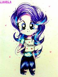 Size: 696x927 | Tagged: safe, artist:liaaqila, starlight glimmer, human, equestria girls, g4, cute, female, glimmerbetes, solo, teary eyes, traditional art