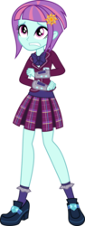 Size: 1880x5000 | Tagged: safe, artist:diegator007, sunny flare, equestria girls, g4, my little pony equestria girls: friendship games, clothes, crystal prep academy, crystal prep academy uniform, crystal prep shadowbolts, cute, female, flower, flower in hair, high heels, high res, pleated skirt, school uniform, shoes, simple background, skirt, socks, solo, transparent background, vector