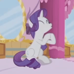 Size: 300x300 | Tagged: safe, screencap, rarity, pony, g4, honest apple, season 7, animated, clapping, cropped, female, gif, loop, solo