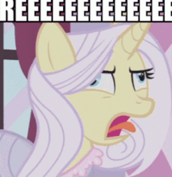 Size: 387x400 | Tagged: safe, edit, edited screencap, screencap, lily lace, pony, g4, honest apple, animated, caption, cropped, derp, faic, female, gif, image macro, meme, reaction image, reeee, solo, text, vibrating