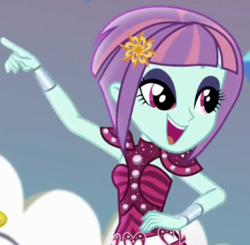 Size: 555x543 | Tagged: safe, screencap, sunny flare, equestria girls, equestria girls specials, g4, my little pony equestria girls: dance magic, cropped, dance magic (song), female, solo