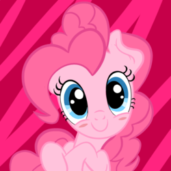 Size: 546x547 | Tagged: safe, artist:trimara, pinkie pie, pony, g4, blushing, cute, diapinkes, female, looking at you, smiling, solo