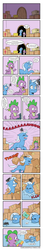 Size: 1500x8679 | Tagged: safe, artist:raph13th, spike, trixie, dragon, pony, spider, star spider, unicorn, comic:glim glam and pals, g4, comic, dialogue, duo, female, help me, high res, male, mare, speech bubble, tumblr