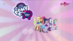 Size: 1366x768 | Tagged: safe, screencap, applejack, fluttershy, pinkie pie, rainbow dash, rarity, sci-twi, spike, spike the regular dog, sunset shimmer, twilight sparkle, dog, dance magic, equestria girls, equestria girls specials, g4, bedroom eyes, boots, bracelet, clothes, compression shorts, cowboy boots, cowboy hat, crossed arms, cute, denim skirt, equestria girls logo, glasses, hat, high heel boots, humane five, humane seven, humane six, jacket, jewelry, leather jacket, legs, mary janes, ponytail, raised leg, shoes, skirt, sleeveless, socks, stetson, tank top, teletoon, wristband