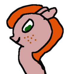Size: 260x280 | Tagged: safe, artist:sparklesmart, oc, oc only, oc:debra rose, pony, 1000 hours in ms paint, ms paint, not salmon, wat