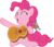 Size: 7900x6763 | Tagged: dead source, safe, artist:pink1ejack, pinkie pie, earth pony, pony, g4, honest apple, my little pony: friendship is magic, ^^, absurd resolution, eyes closed, female, guitar, simple background, solo, transparent background, vector