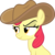 Size: 5995x6000 | Tagged: safe, artist:magister39, apple bloom, earth pony, pony, g4, honest apple, my little pony: friendship is magic, absurd resolution, cowboy hat, female, hat, inkscape, raised eyebrow, simple background, smiling, smirk, solo, transparent background, vector