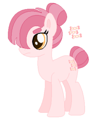 Size: 339x408 | Tagged: safe, artist:brownmota, oc, oc only, oc:candy cane, pony, base used, female, hair bun, mare, offspring, parent:cheese sandwich, parent:pinkie pie, parents:cheesepie, simple background, solo, transparent background