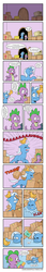 Size: 1500x8679 | Tagged: safe, alternate version, artist:raph13th, spike, trixie, dragon, duck, pony, unicorn, comic:glim glam and pals, g4, comic, dialogue, female, high res, male, mare, speech bubble, tumblr