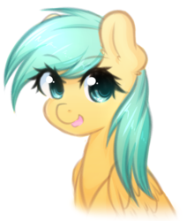 Size: 1280x1510 | Tagged: safe, artist:fluffymaiden, sunshower raindrops, pony, g4, colored pupils, colored sketch, cute, female, looking at you, mare, open mouth, simple background, smiling, solo, white background