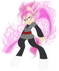 Size: 853x1024 | Tagged: safe, pony, dragon ball, dragon ball super, goku black, ponified, super saiyan rosé