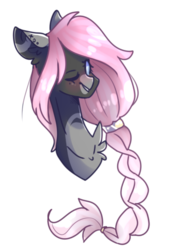 Size: 421x571 | Tagged: safe, artist:erinartista, oc, oc only, pony, bust, female, mare, one eye closed, portrait, simple background, solo, transparent background, wink