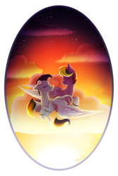 Size: 1024x1536 | Tagged: safe, artist:mindlesssketching, oc, oc only, pegasus, pony, cloud, eyes closed, female, mare, prone, simple background, smiling, sunrise, transparent background