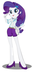 Size: 984x2141 | Tagged: safe, artist:trungtranhaitrung, rarity, equestria girls, g4, clothes, eyeshadow, female, high heels, looking at you, makeup, open mouth, simple background, smiling, solo, standing, transparent background, vector