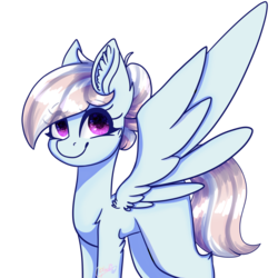 Size: 6889x6889 | Tagged: safe, artist:ohsushime, oc, oc only, oc:rosey sky, pegasus, pony, absurd resolution, female, mare, simple background, solo, spread wings, transparent background, wings