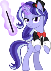 Size: 1751x2436 | Tagged: safe, artist:namyg, oc, oc only, oc:kimberly magiker, pony, unicorn, clothes, female, glowing horn, horn, magic, magical lesbian spawn, mare, offspring, parent:starlight glimmer, parent:trixie, parents:startrix, simple background, solo, transparent background