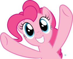 Size: 3000x2428 | Tagged: safe, artist:arifproject, pinkie pie, earth pony, pony, g4, honest apple, female, grin, high res, simple background, smiling, solo, transparent background, vector
