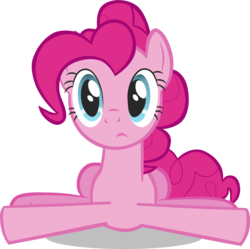Size: 2937x2921 | Tagged: safe, artist:greseres, pinkie pie, earth pony, pony, g4, putting your hoof down, female, high res, prone, simple background, solo, transparent background, vector