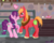 Size: 1024x819 | Tagged: safe, artist:coffeevixxen, big macintosh, sugar belle, earth pony, pony, g4, hard to say anything, my little pony: friendship is magic, blushing, boop, cake, cute, eyes closed, female, food, heart, male, mare, noseboop, ship:sugarmac, shipping, stallion, straight