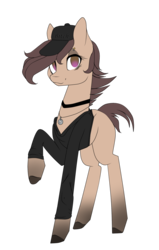Size: 817x1285 | Tagged: safe, artist:symphstudio, oc, oc only, oc:selene, earth pony, pony, clothes, female, mare, raised hoof, simple background, solo, transparent background