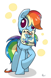 Size: 911x1398 | Tagged: safe, artist:gold-buri, rainbow dash, pony, g4, awesome, cute, drawing, female, solo