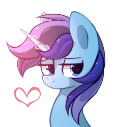 Size: 2100x2300 | Tagged: source needed, safe, artist:mirtash, oc, oc only, oc:spacelight, pony, unicorn, rcf community, bedroom eyes, female, happy, heart, heart eyes, high res, mare, not minuette, simple background, smiling, solo, transparent background, wingding eyes