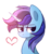 Size: 2100x2300 | Tagged: source needed, safe, artist:mirtash, oc, oc only, oc:spacelight, pony, unicorn, rcf community, bedroom eyes, female, happy, heart, heart eyes, high res, mare, not minuette, simple background, smiling, solo, transparent background, wingding eyes